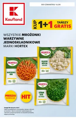 Szpinak liście mrożony Hortex promocja w Kaufland