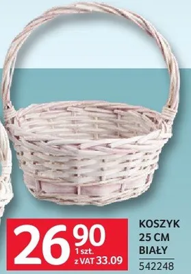 Koszyk 25 cm biały promocja w Selgros