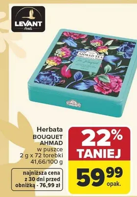Herbata Bouquet Ahmad promocja w Carrefour