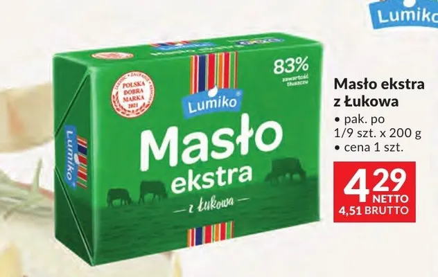 Masło ekstra z Łukowa promocja w Makro