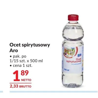 Ocet spirytusowy Aro promocja w Makro