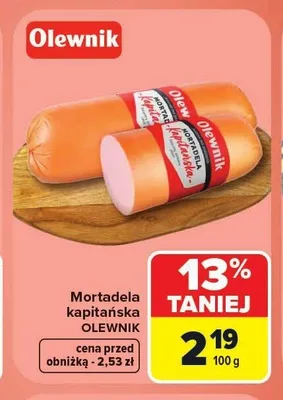 Mortadela kapitańska Olewnik promocja w Carrefour Market