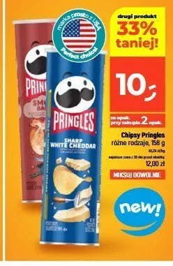 Chipsy Pringles Sharp White Cheddar promocja w Dealz
