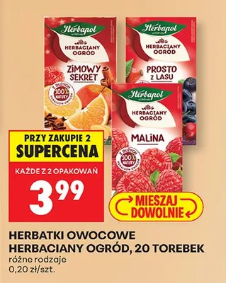 Herbata owocowa Herbaciany Ogród różne rodzaje promocja w Biedronka