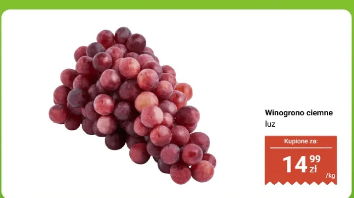 Winogrono ciemne luz promocja w Dino