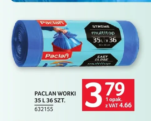 Worki na śmieci 35 l Paclan promocja w Selgros