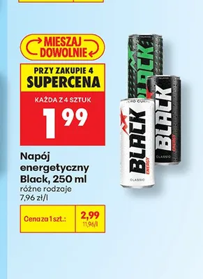 Napój energetyczny Black Classic promocja w Biedronka