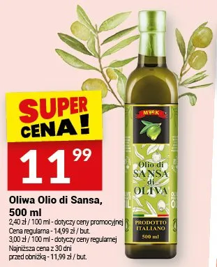 Oliwa olio di sansa promocja w Twój Market