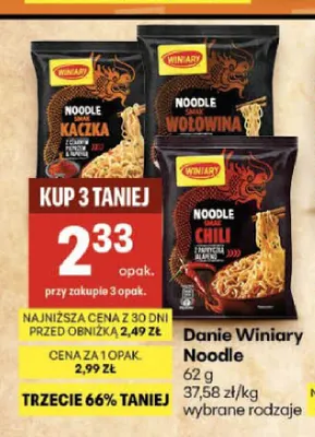 Danie Winiary Noodle promocja w Delikatesy Centrum