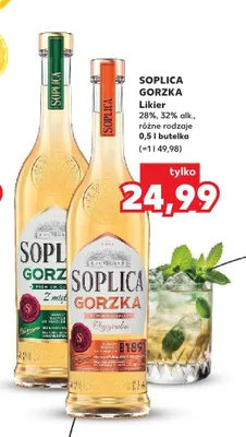 Likier Soplica Gorzka Z miętą 28%, 32% alk. promocja w Kaufland