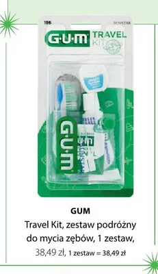 Zestaw podróżny do mycia zębów Travel Kit GUM promocja w Hebe