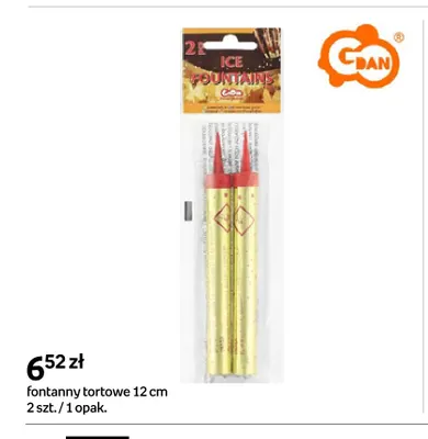 Fontanny tortowe GoDan 12 cm 2-pak promocja w Empik