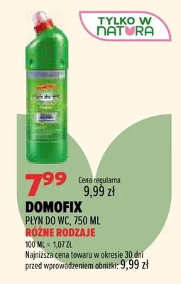 Płyn do WC Domofix promocja w Drogerie Natura