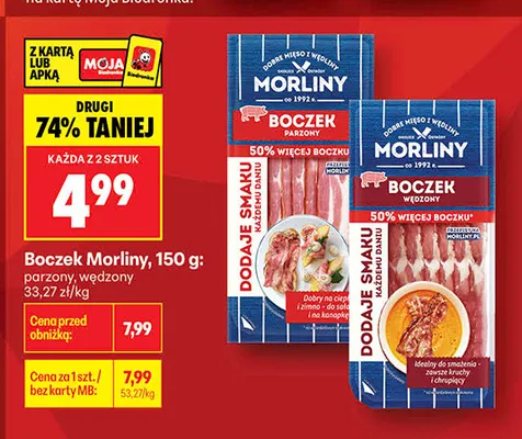 Boczek parzony Morliny promocja w Biedronka
