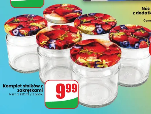 Komplet słoików z zakrętkami 6-pak 212 ml promocja w Dino