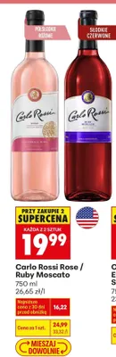 Wino Rose / Ruby Moscato promocja w Biedronka