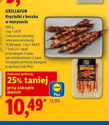 Kręciołki z boczku w marynacie Grill&Fun promocja w Lidl