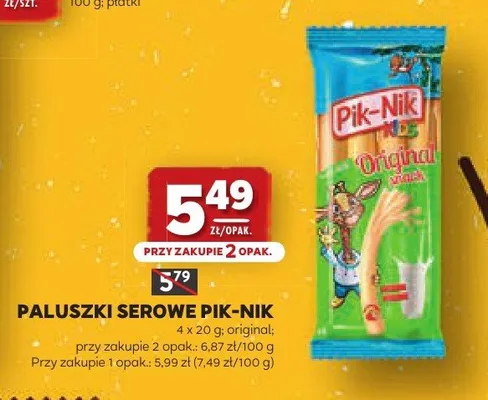 Paluszki serowe original Pik-Nik promocja w Stokrotka