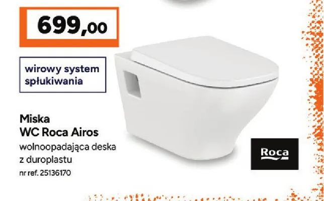 Miska Wc Roca Airos promocja w Bricoman