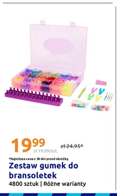 Zestaw gumek do bransoletek promocja w Action