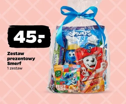 Zestaw prezentowy Smerf promocja w Netto