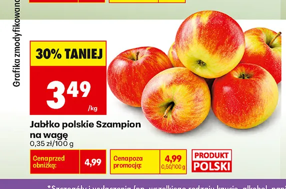 Jabłka polskie Szampion promocja w Biedronka