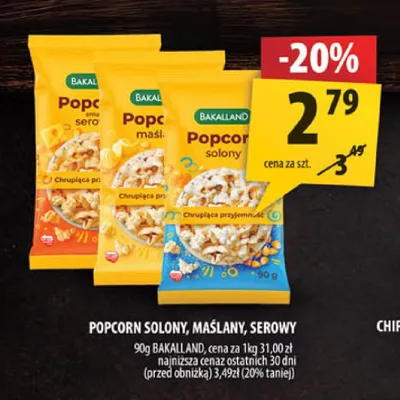 Popcorn maślany Bakalland promocja w Arhelan