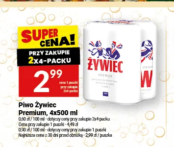 Piwo Żywiec Premium 4-pak promocja w Twój Market