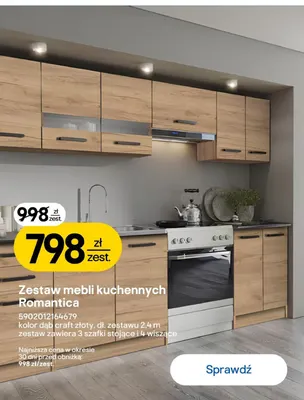 Zestaw mebli kuchennych Romantica promocja w Castorama