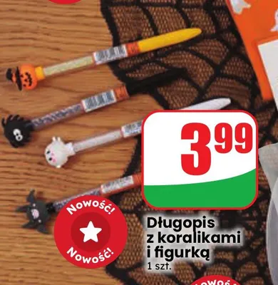 Długopis z koralikami i figurką promocja w Dino
