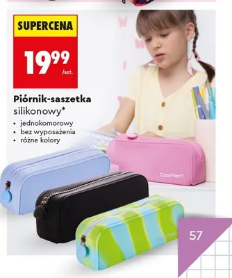Piórnik-saszetka silikonowy jednokomorowy CoolPack promocja w Biedronka