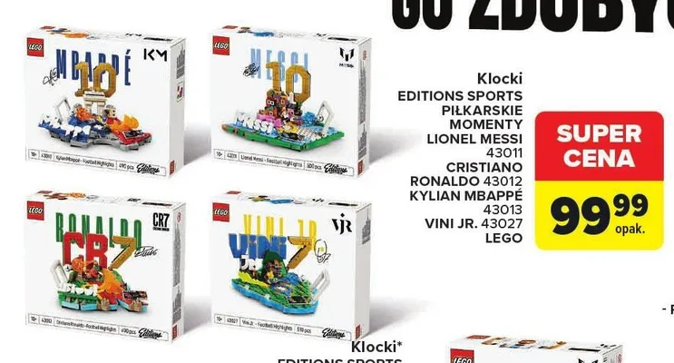 Klocki LEGO EDITIONS SPORTS PIŁKARSKIE MOMENTY KYLIAN MBAPPÉ 43013 promocja w Carrefour