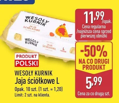Jaja ściółkowe L promocja w Aldi
