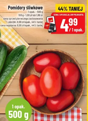 Pomidory śliwkowe promocja w POLOmarket