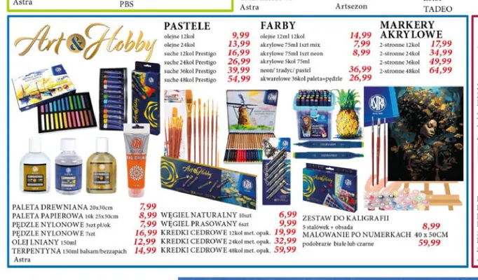 Pastele olejne 12 kolorów promocja w Leclerc