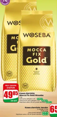 Kawa ziarnista Woseba Mocca Fix Gold promocja w Dino