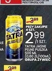 Piwo Tatra Jasne Pełne 500ml promocja w Wafelek
