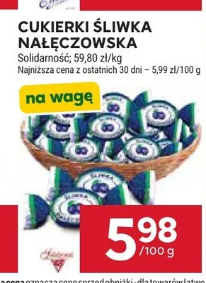 Cukierki Śliwka Nałęczowska Solidarność promocja w Stokrotka