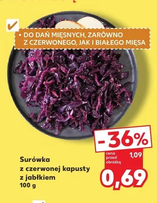 Surówka z czerwonej kapusty z jabłkiem promocja w Kaufland