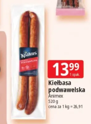 Kiełbasa podwawelska Krakus promocja w Leclerc