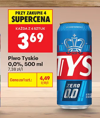 Piwo bezalkoholowe Tyskie promocja w Biedronka