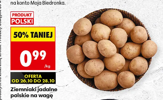 Ziemniaki jadalne polskie promocja w Biedronka