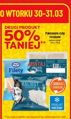 Ryby mrożone pakowane filety promocja w POLOmarket