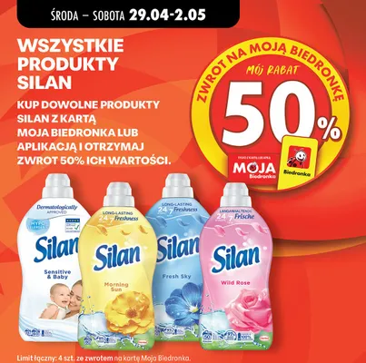 Płyn do płukania Silan Sensitive & Baby promocja w Biedronka