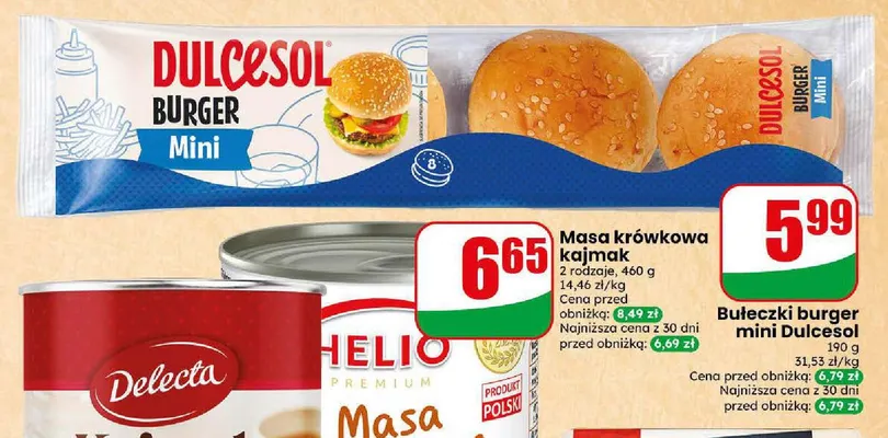 Bułeczki burger mini Dulcesol promocja w Dino