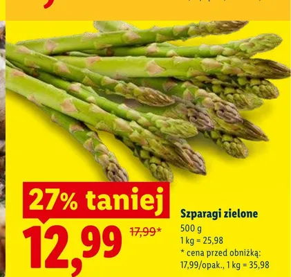 Szparagi zielone promocja w Lidl