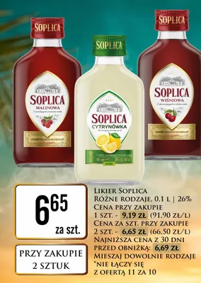 Likier Soplica Malinowa promocja w Dino