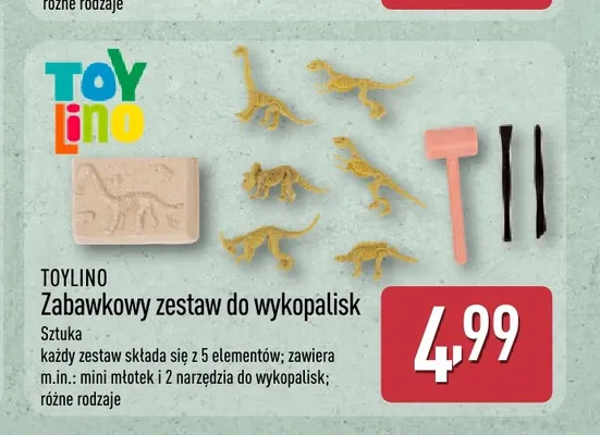Zabawkowy zestaw do wykopalisk TOYLINO promocja w Aldi