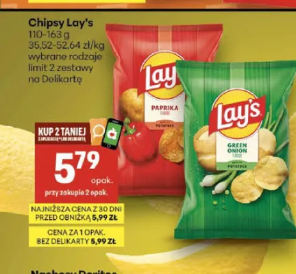 Chipsy Lay's Papryka promocja w Delikatesy Centrum