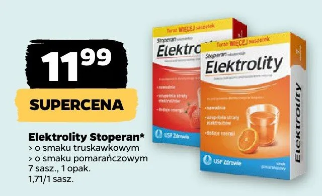 Elektrolity Stoparan o smaku truskawkowym lub o smaku pomarańczowym promocja w Netto